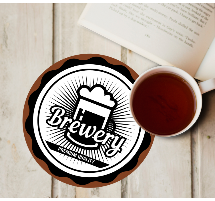 Bier onderzetters brewery premium quality emblem - TenStickers
