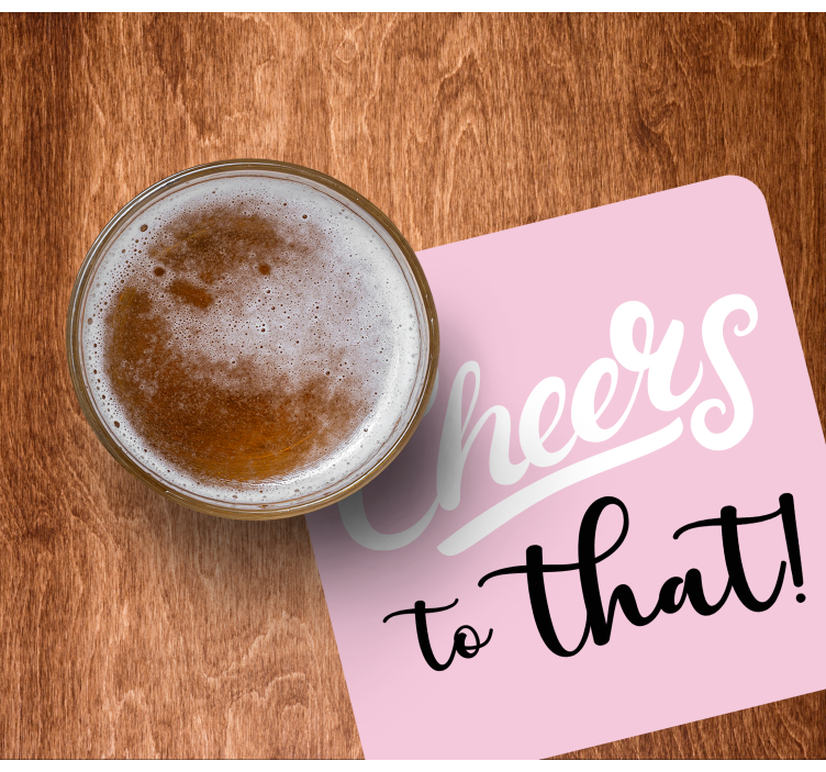 Bier onderzetters cheers quote design - TenStickers