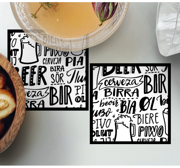 Bier onderzetters diverse bierterminologie - TenStickers