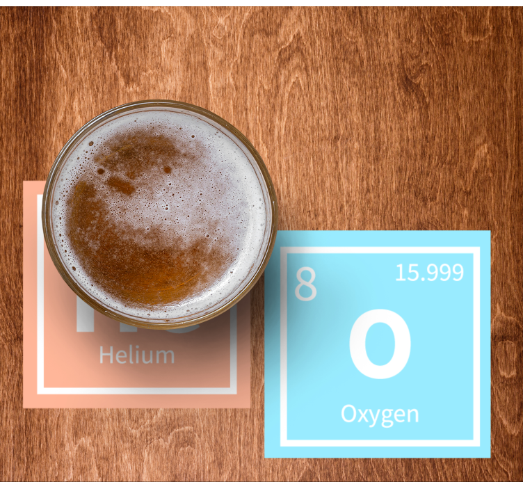 Bier onderzetters elemental style coasters - TenStickers