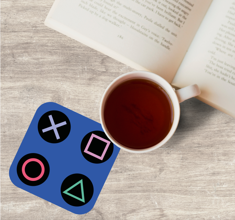 Enge onderzetters Grappig kleurrijk playstation-patroon - TenStickers