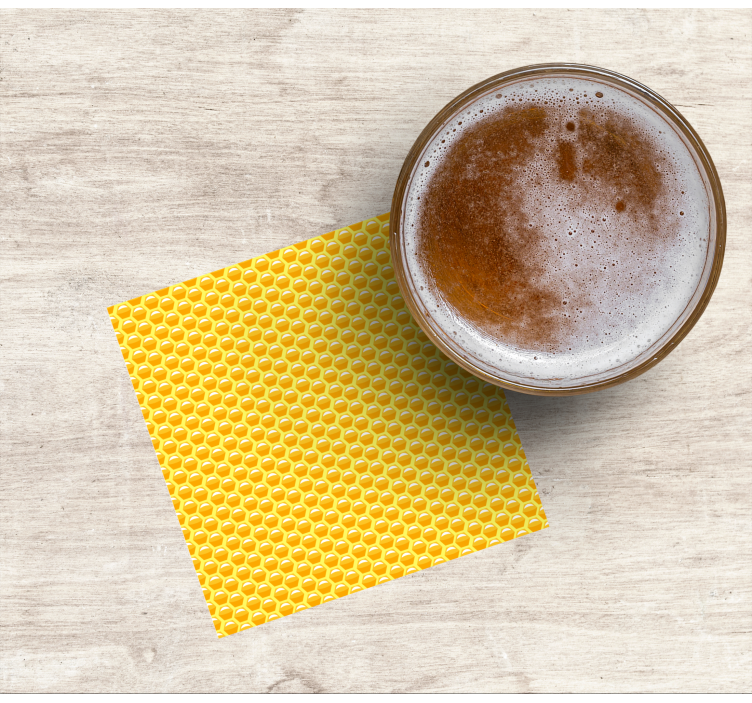 Bier onderzetters honingraatpatroon oppervlak - TenStickers