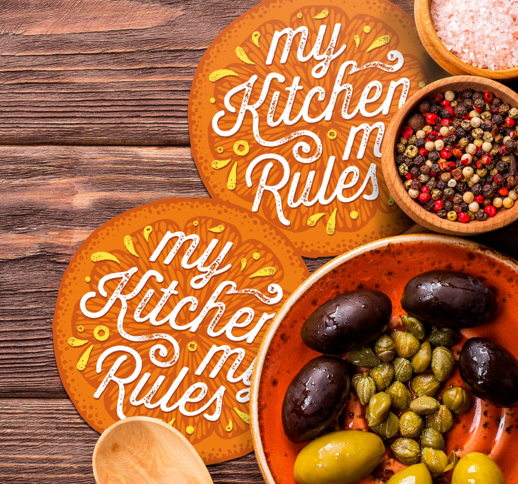 Bier onderzetters keukenregels tekst - TenStickers