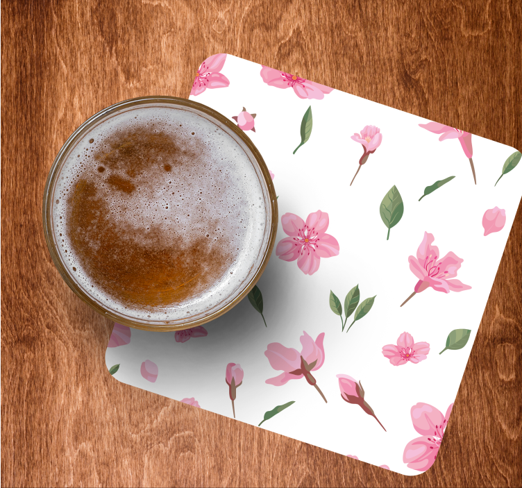 Bier onderzetters met bloemeninspiratie - TenStickers