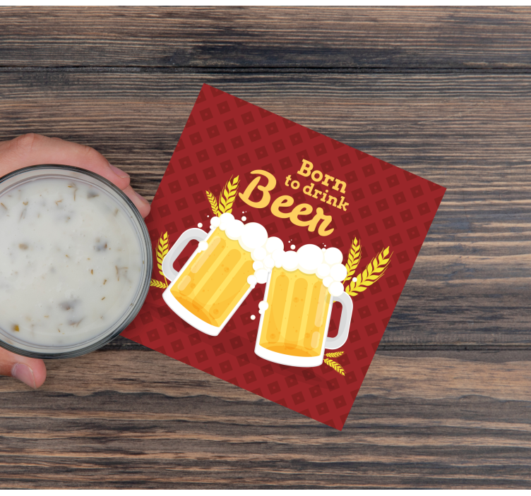 Bier onderzetters proost met bier - TenStickers