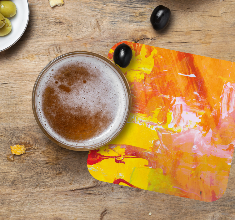 Bier onderzetters vibrant abstract splash - TenStickers