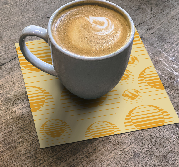 Retro zon patroon vintage onderzetters - TenStickers