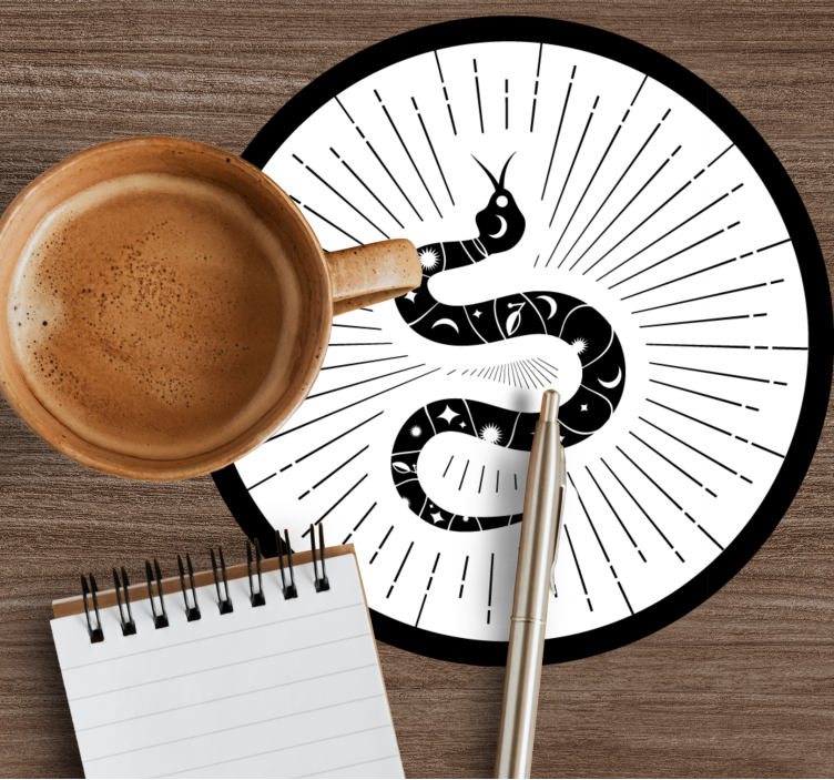 Enge onderzetters abstract slang motief - TenStickers