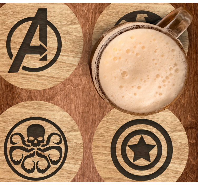 Enge onderzetters Avengers onderzetters set - TenStickers