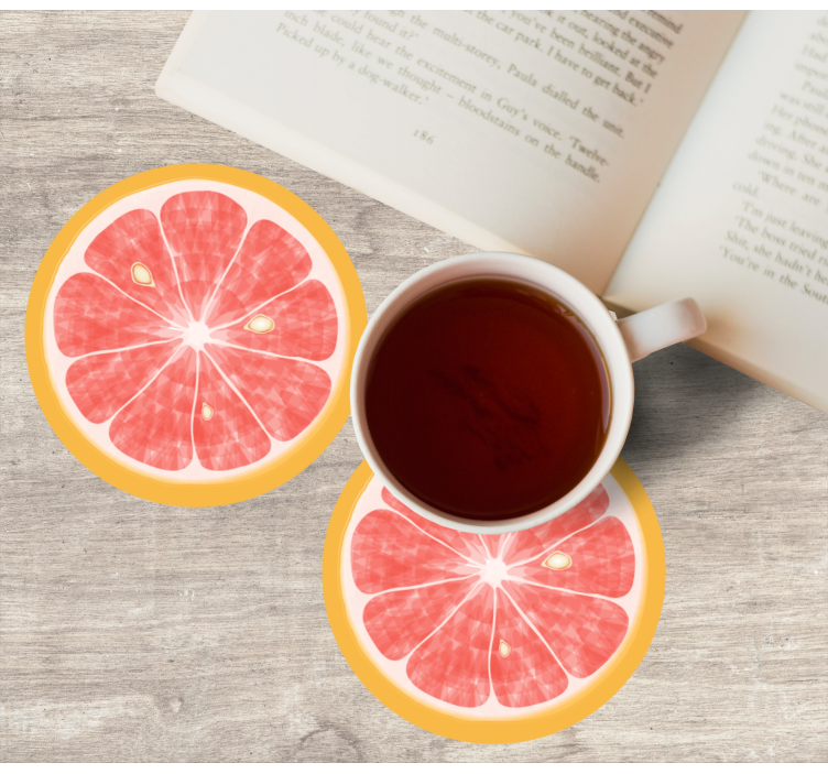 Enge onderzetters citrusplakjes motief - TenStickers