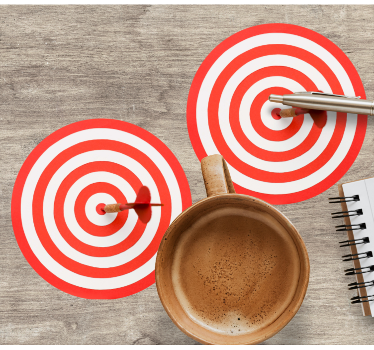 Enge onderzetters dartbord spiraalpatroon - TenStickers