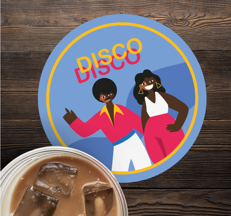 Enge onderzetters disco dans feest - TenStickers