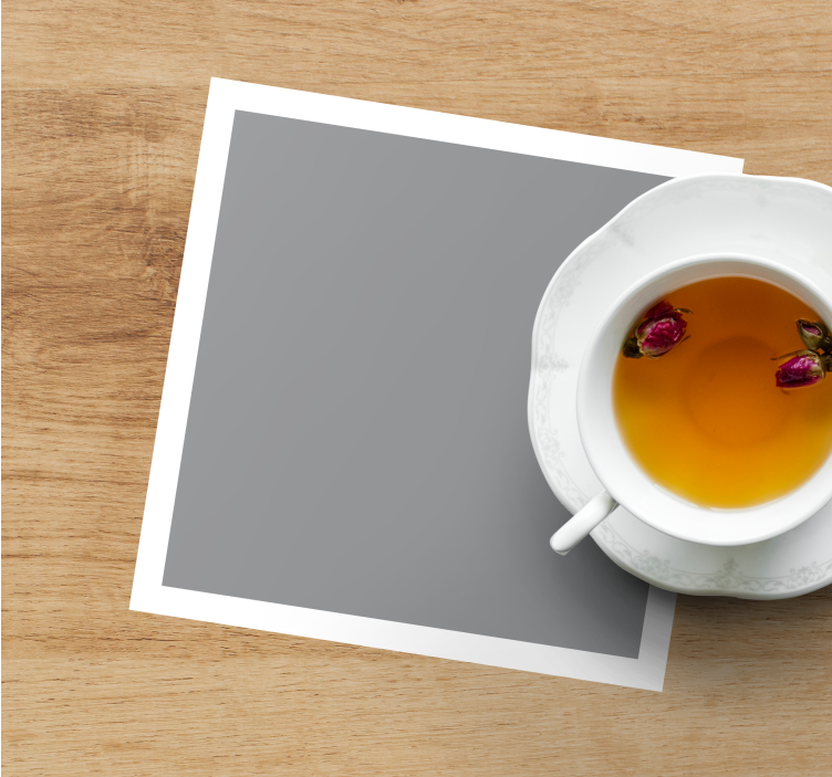 Enge onderzetters elegante theearrangement - TenStickers