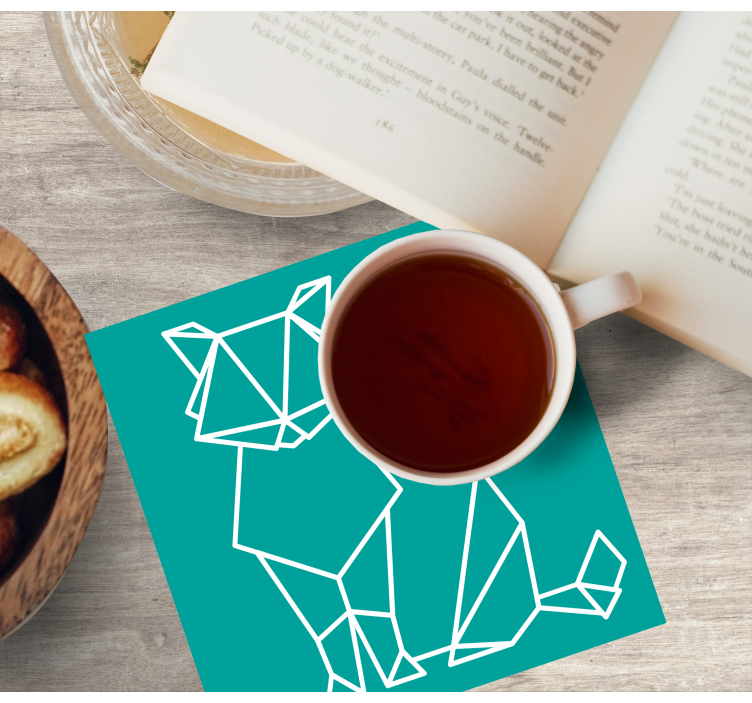 Enge onderzetters geometrische diercontouren - TenStickers