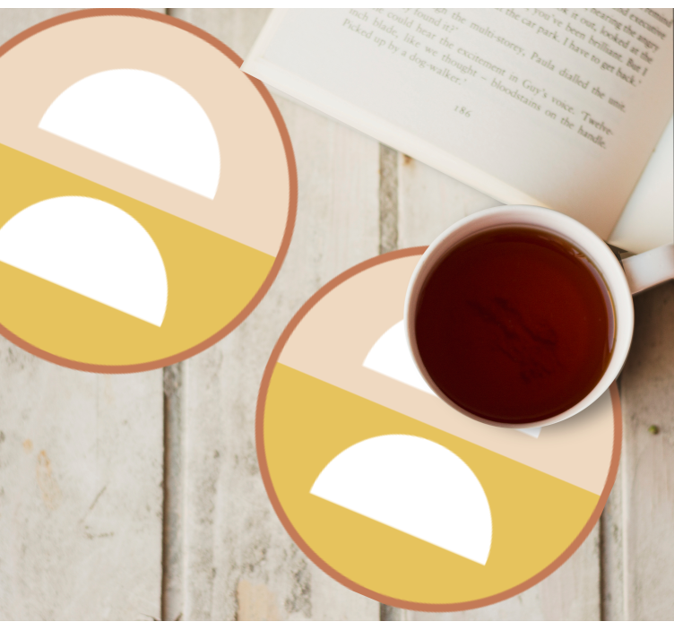 Enge onderzetters geometrische halve cirkels - TenStickers