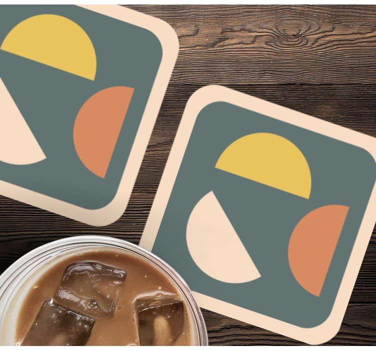 Enge onderzetters geometrische kleurenvormen - TenStickers