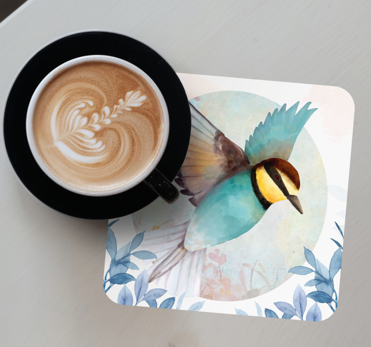 Enge onderzetters kleurrijke vliegende vogel - TenStickers