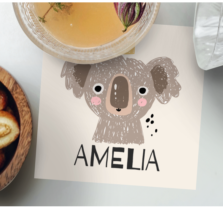 Enge onderzetters koala met kroon - TenStickers