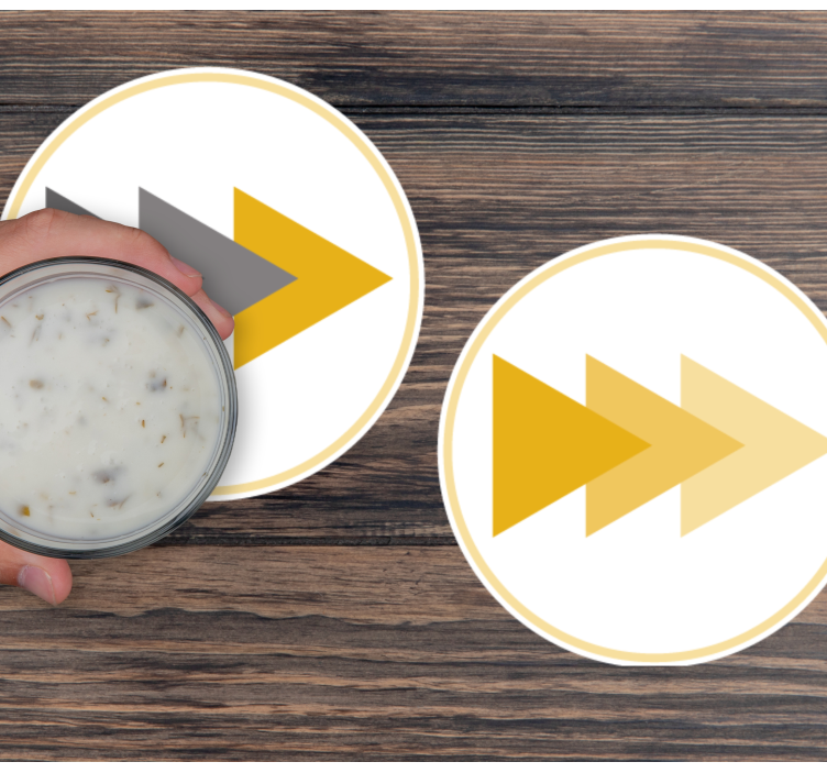 Enge onderzetters met richtingspijlen motief - TenStickers