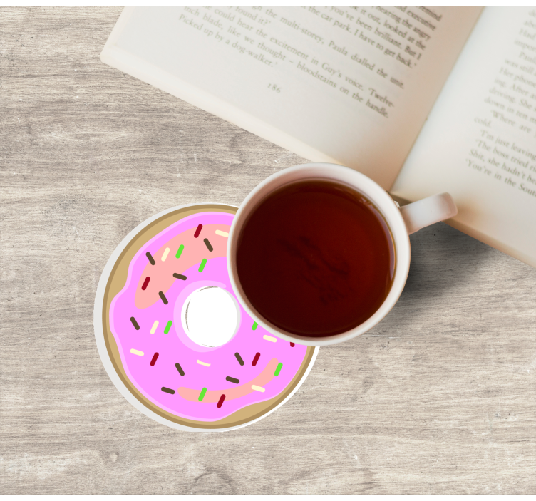 Enge onderzetters pink frosted dessert - TenStickers