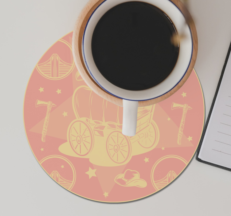 Enge onderzetters retro wagon design - TenStickers