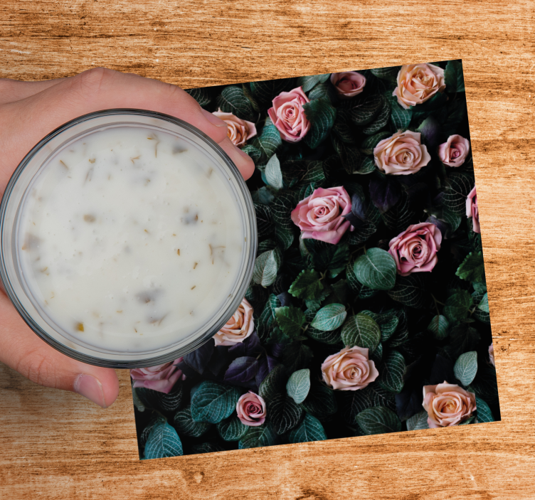 Enge onderzetters romantisch bloemenpatroon - TenStickers
