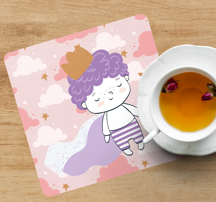 Enge onderzetters speelse heroïsche karakter - TenStickers