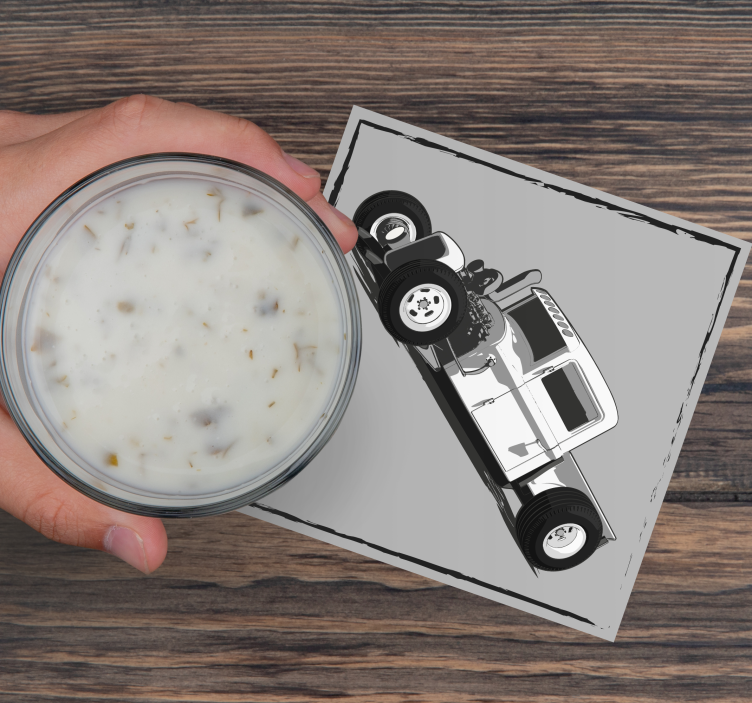 Enge onderzetters tijdloze hot rod afbeelding - TenStickers