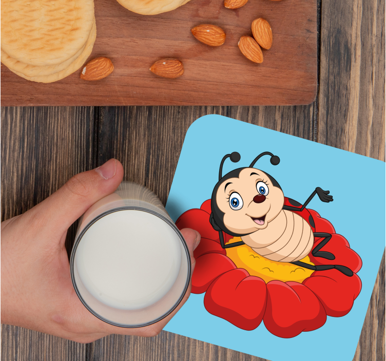 Enge onderzetters vrolijk insectenkarakter - TenStickers