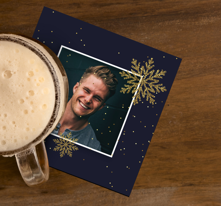 Kerst met aangepaste foto onderzetters  - TenStickers