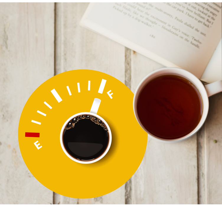 Gepersonaliseerde onderzetters coffee level indicator - TenStickers