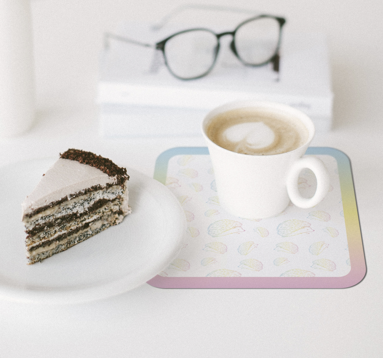 Gepersonaliseerde onderzetters kleurrijk kwalpatroon - TenStickers