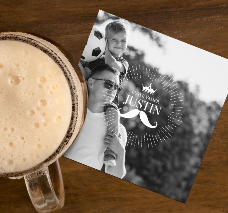 Gepersonaliseerde onderzetters vaderdag - TenStickers