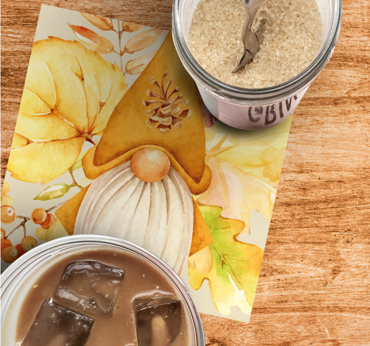 Halloween onderzetters herfstgnome ontwerp - TenStickers