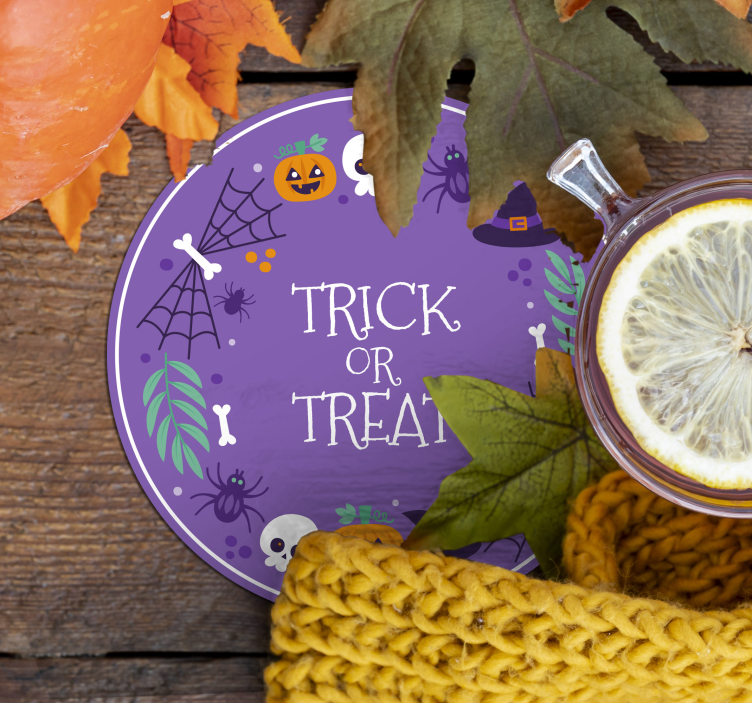 Halloween onderzetters met halloween thema design - TenStickers
