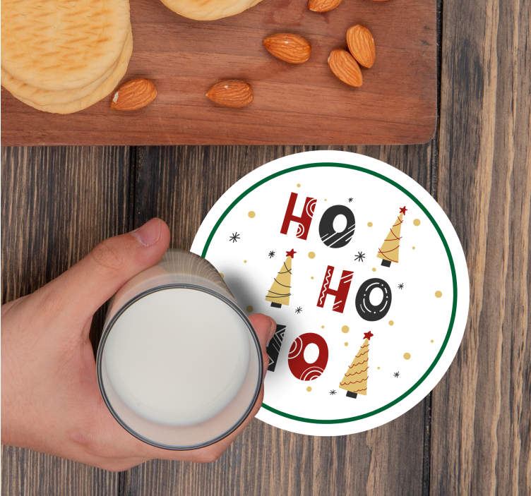 Kerst onderzetters feestelijke kerstbomen - TenStickers