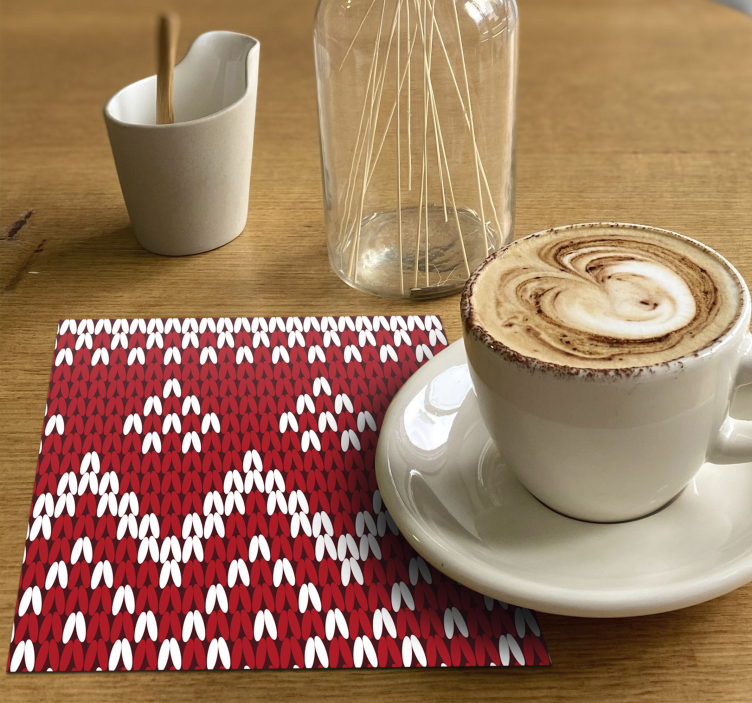 Kerst onderzetters Typisch kerstpatroon - TenStickers