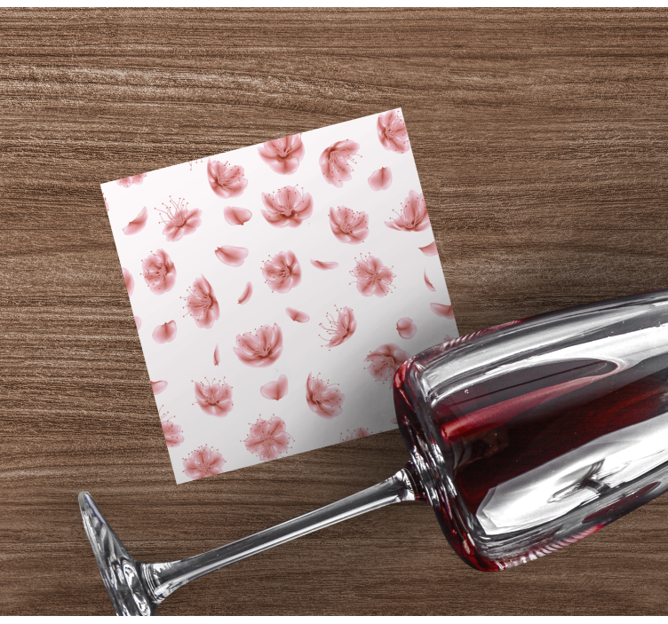 Moderne onderzetters bloemenbloesempatroon - TenStickers