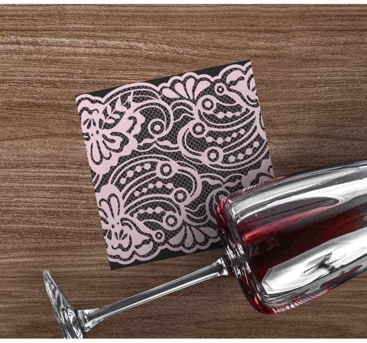 Moderne onderzetters elegant kantpatroon - TenStickers
