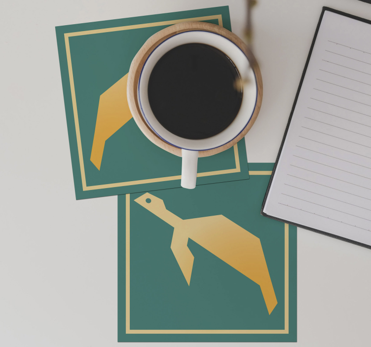 Moderne onderzetters geometrische dierenvormen - TenStickers