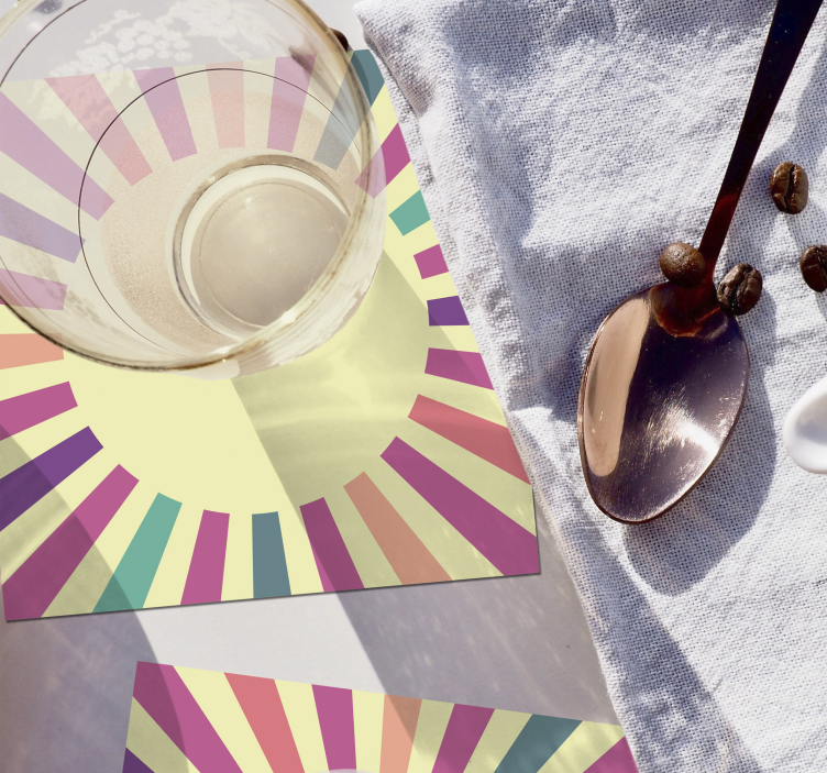 Moderne onderzetters met geometrisch rond element - TenStickers