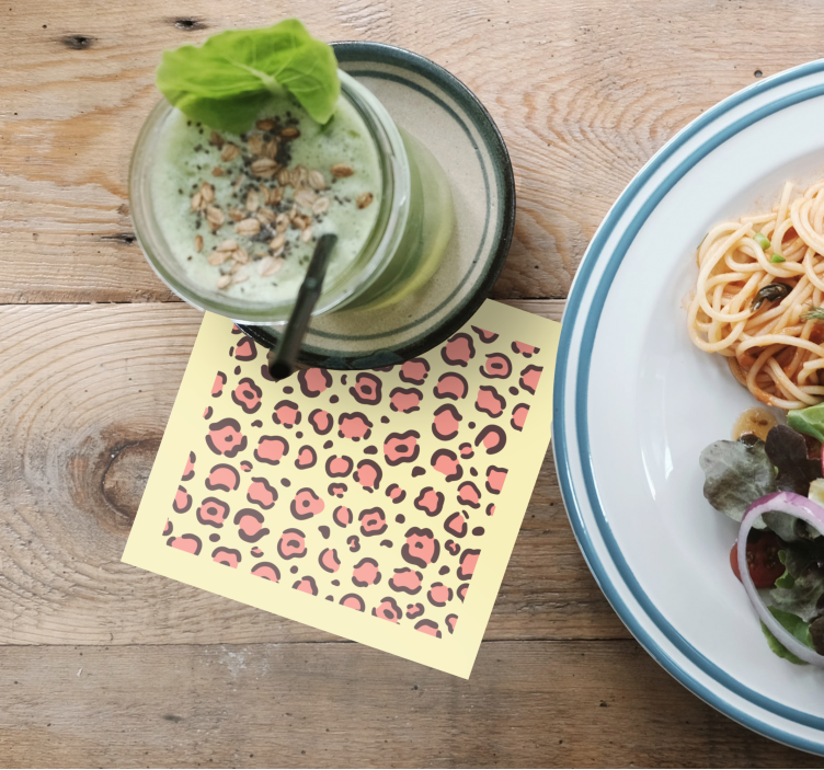 Moderne onderzetters met luipaardvlekkenmotief - TenStickers