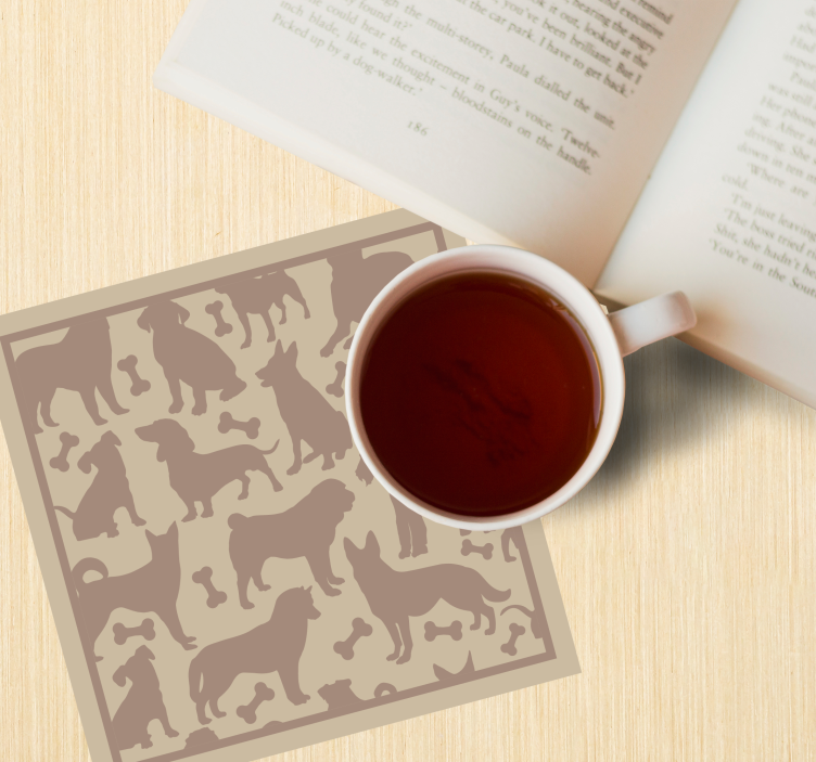 Moderne onderzetters speelse hondenvormen - TenStickers