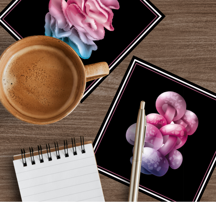 Moderne onderzetters zachte bloemen vormen - TenStickers