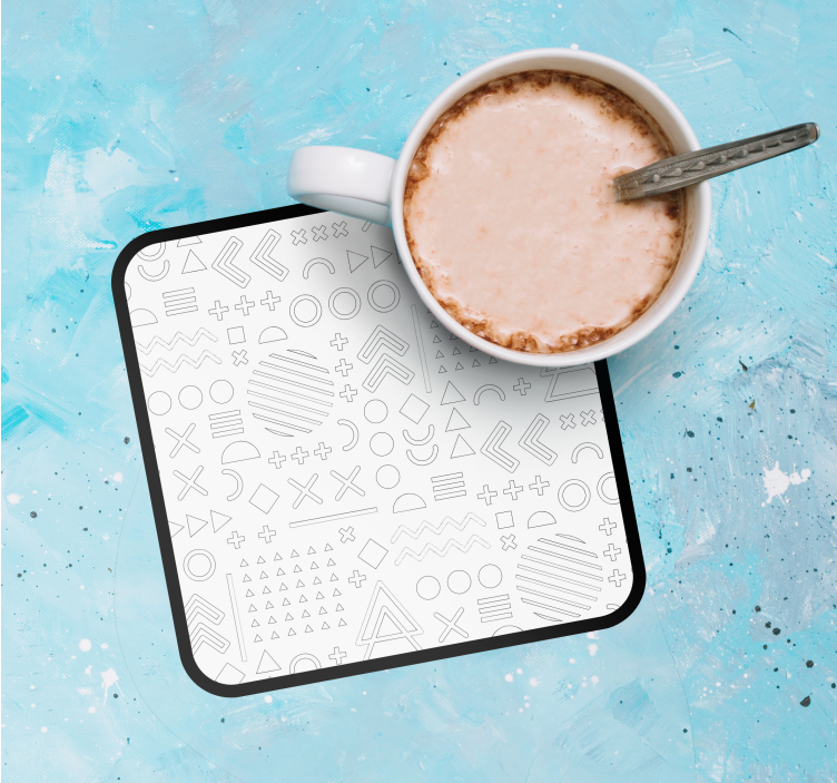 Onderzetters abstract geometrische patronen - TenStickers