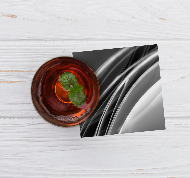 Onderzetters abstract golfpatroon - TenStickers