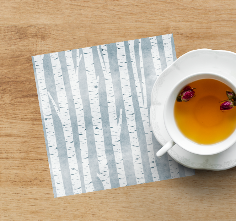 Onderzetters berkenboompatroon - TenStickers