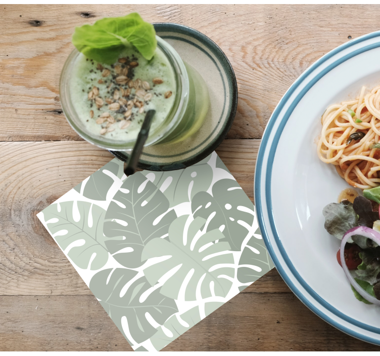 Onderzetters bladerige monstera patronen - TenStickers