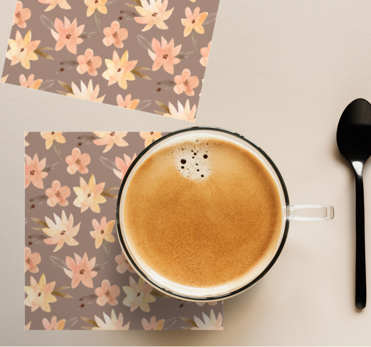 Onderzetters botanisch motief oppervlak - TenStickers