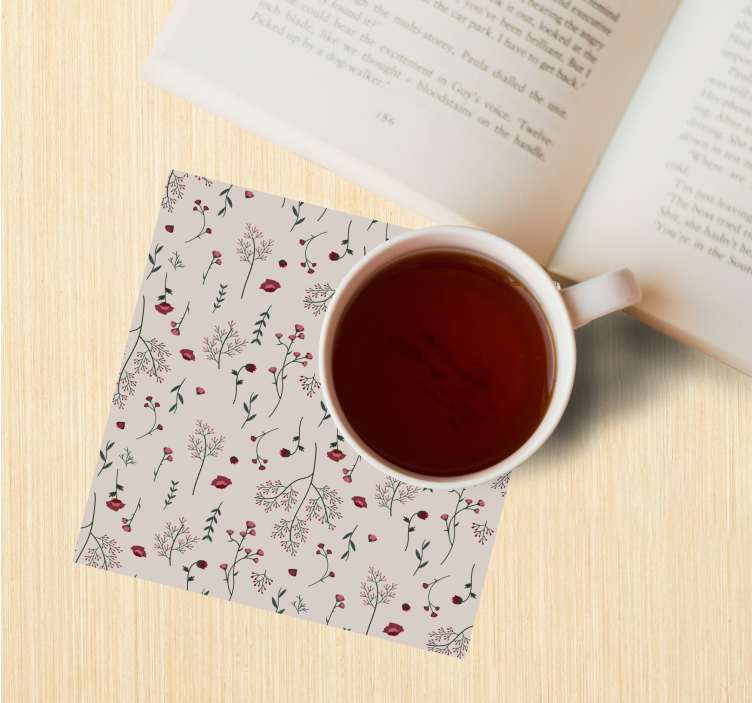 Onderzetters botanische print achtergrond - TenStickers